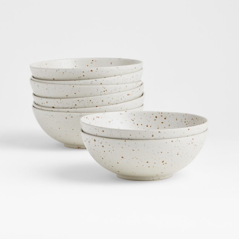 Craft Speckled White Stoneware Cereal Bowl - Image 3
