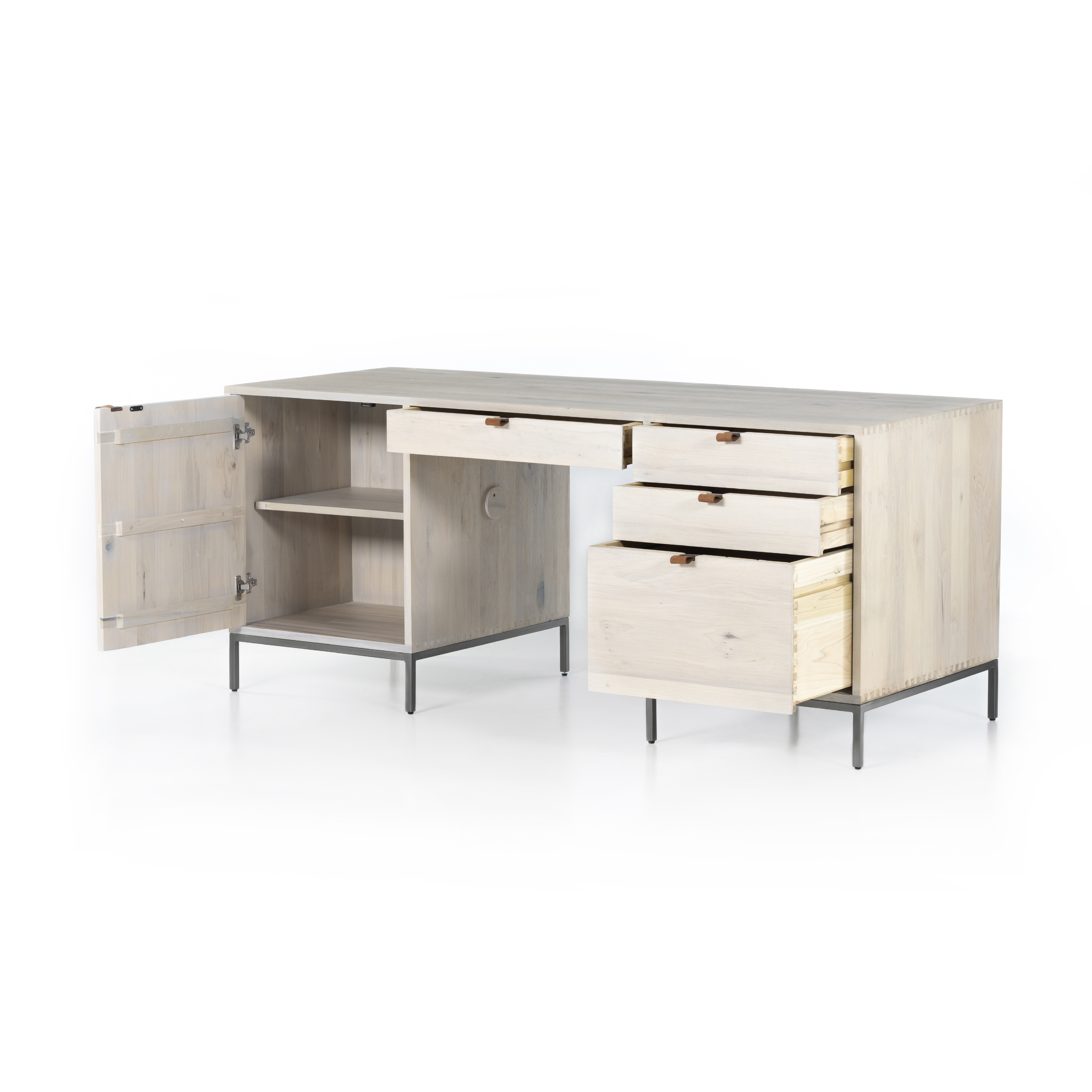 Trey Executive Desk-Dove Poplar - Image 11