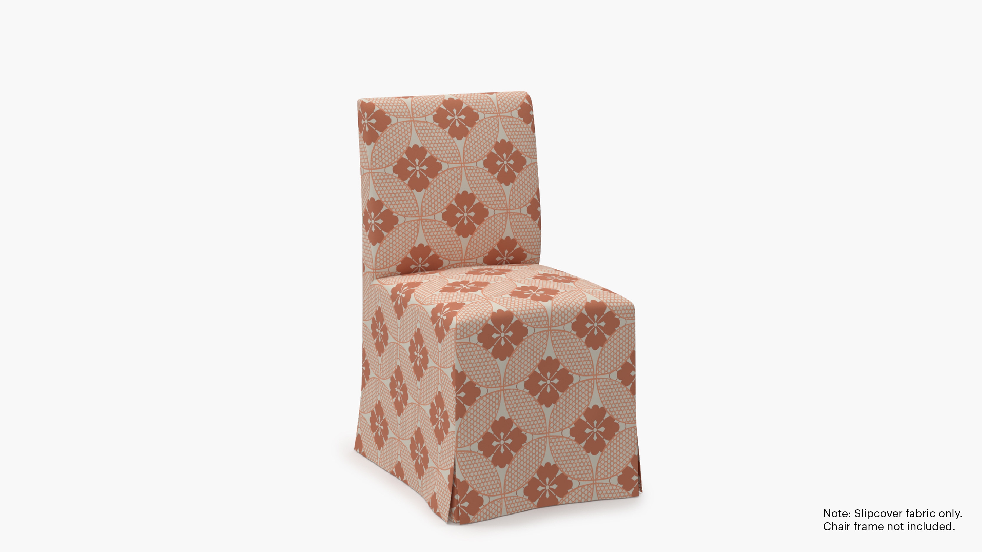 Slipcovered Signature Dining Chair - Cover Only, Coral Solaire - Image 1