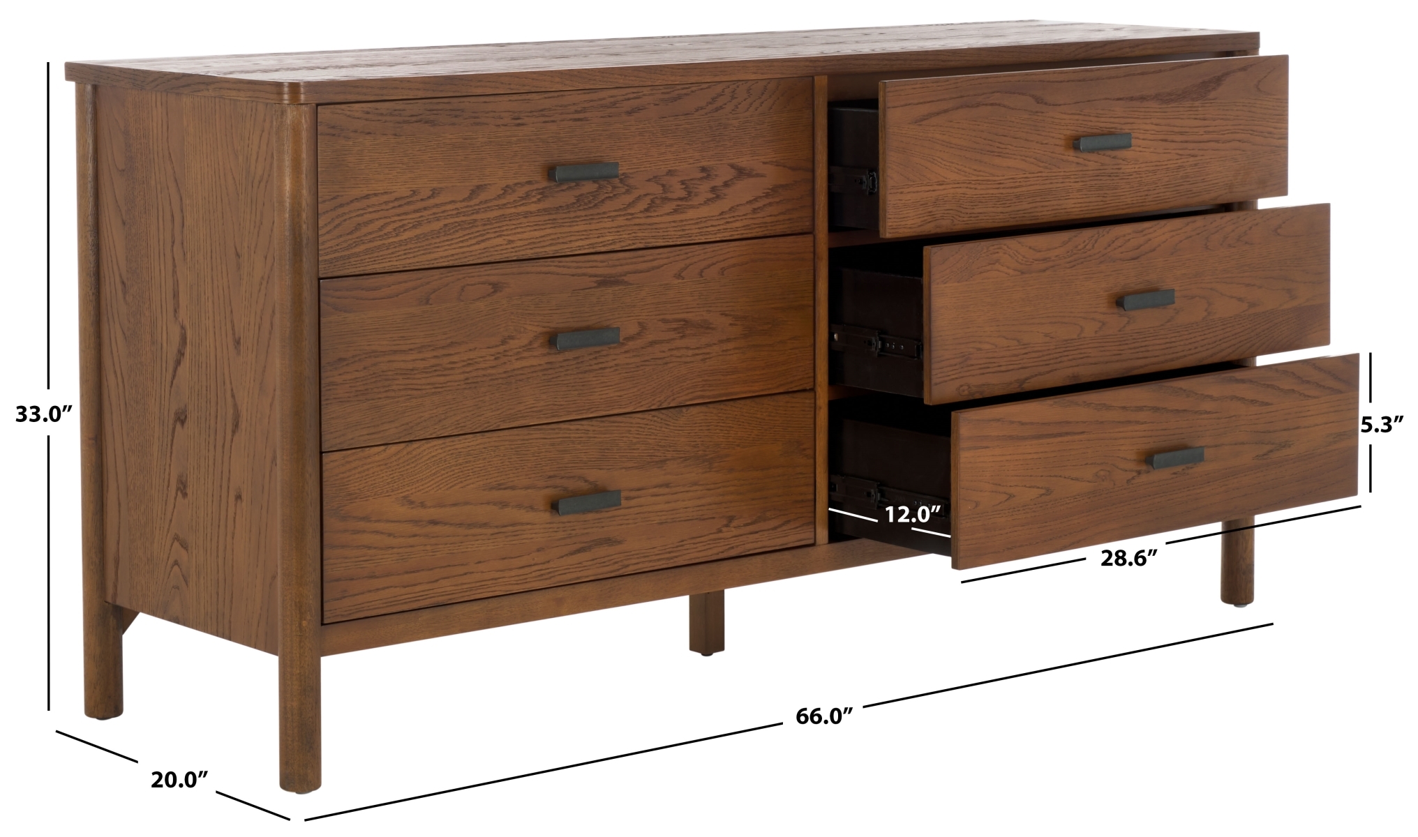 Jaylessa Wood Dresser - Medium Oak - Image 7