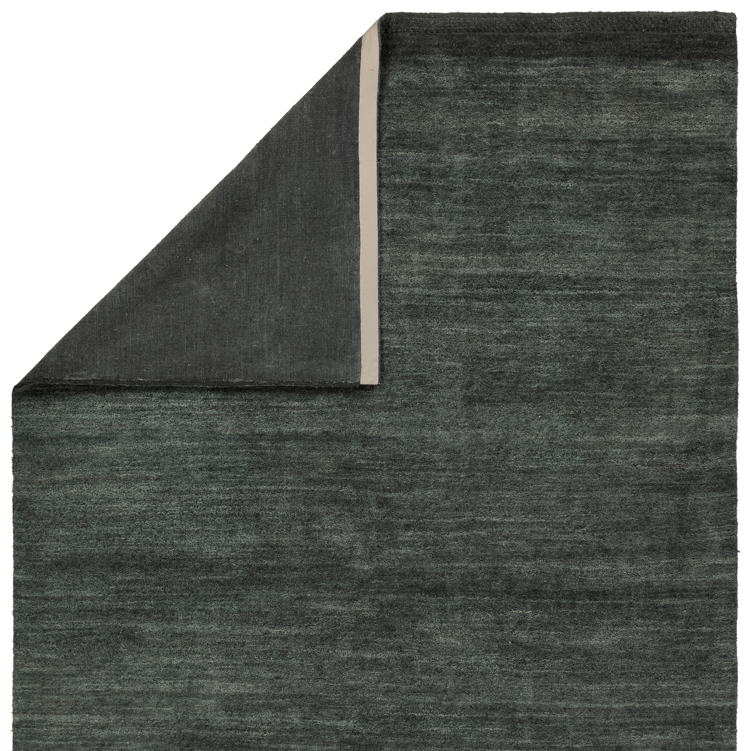 Judson BKR02 Handknotted Solid Gray and Blue Area Rug (6'x9') - Image 2