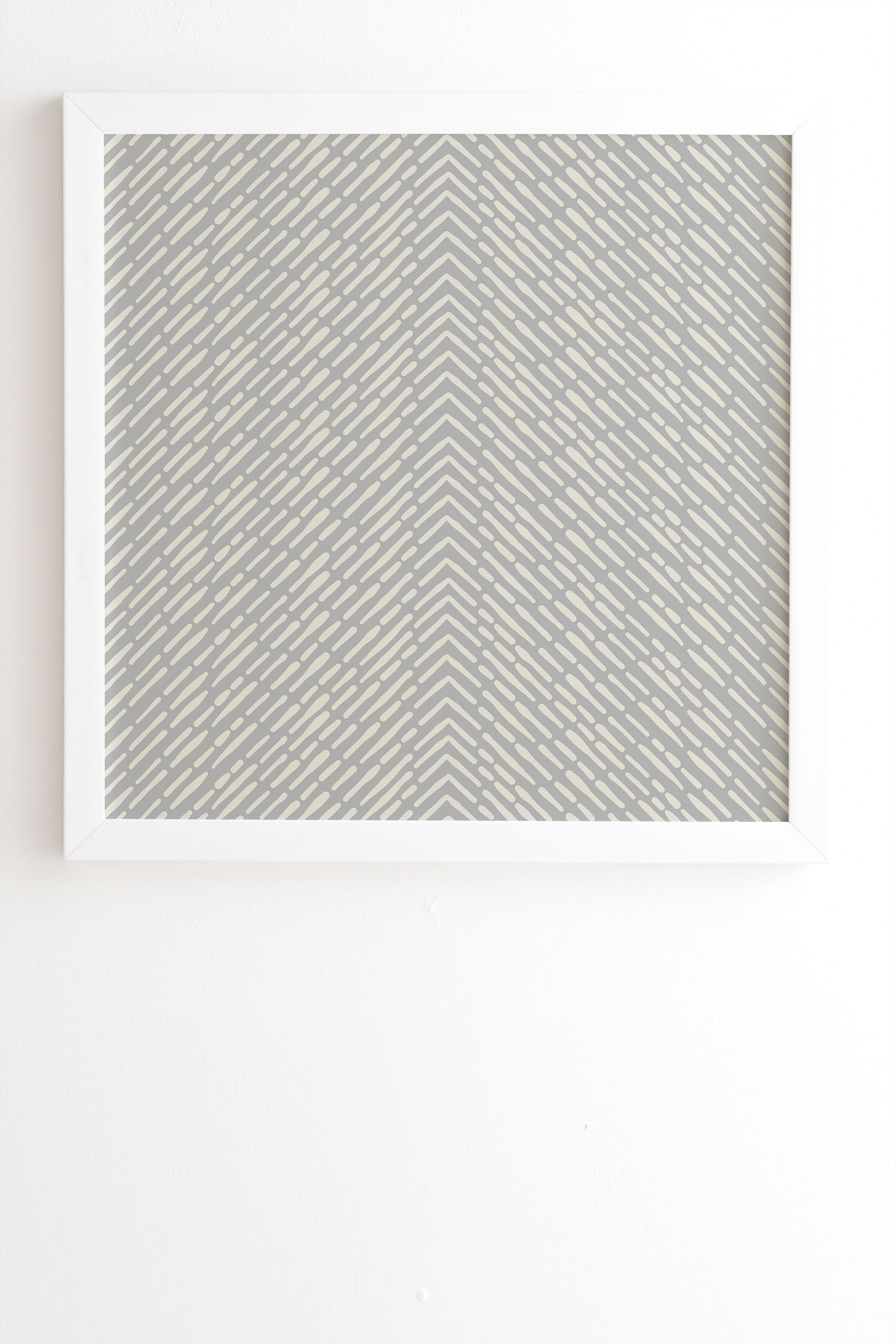 Iveta Abolina Roux Gray White Framed Wall Art - 30" x 30" - Image 1