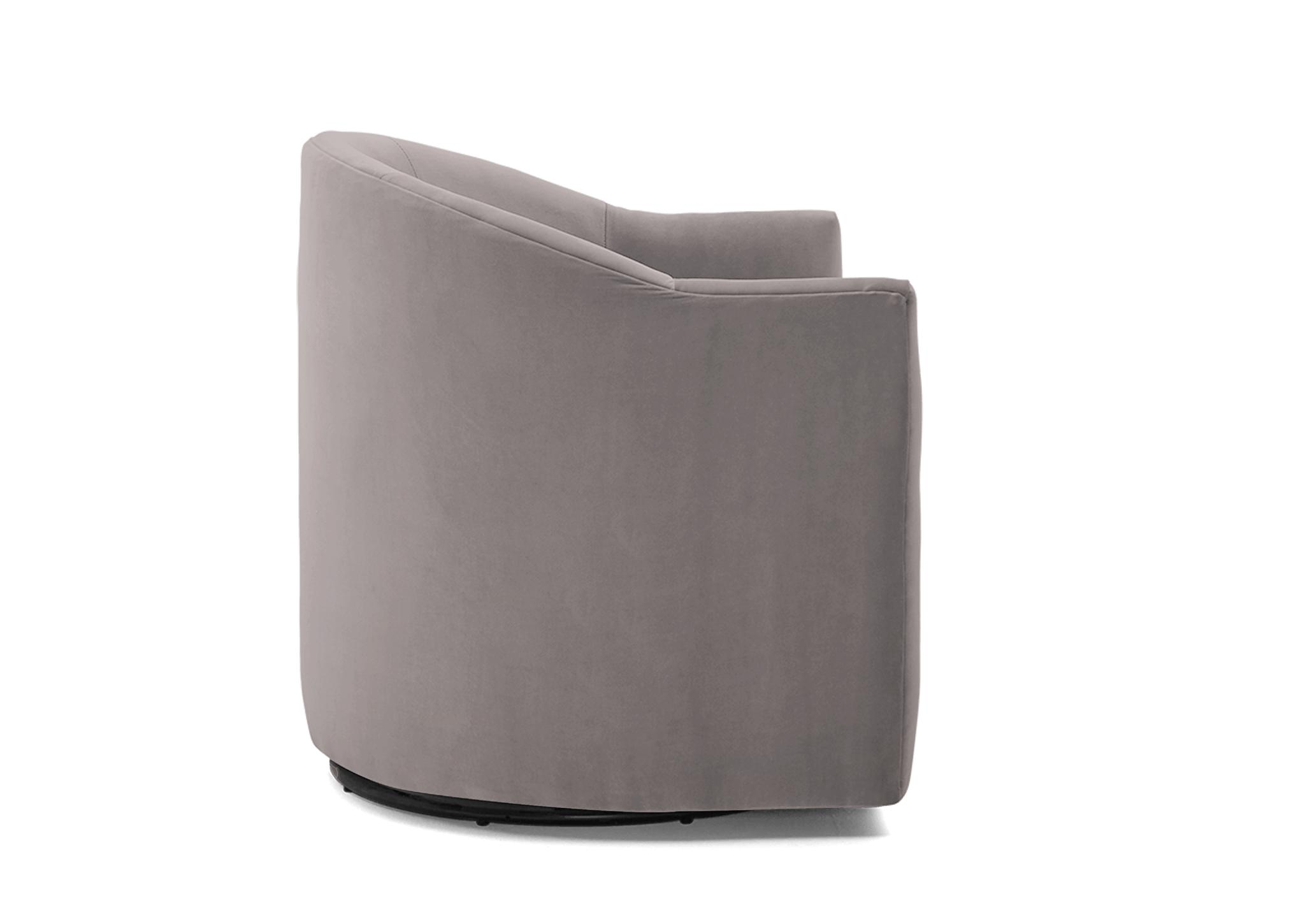 Purple Jolie Mid Century Modern Swivel Chair - Sunbrella Premier Wisteria - Image 1