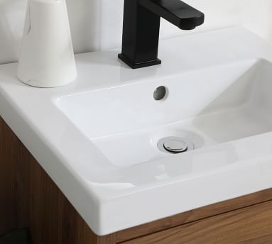 Franca Single Sink Vanity Cabinet, 1 Drawer, Matte White, 24" - Image 1
