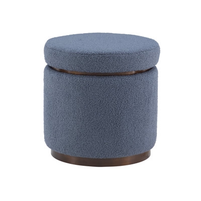 Thurleigh Round Sherpa Ottoman with Storage - Image 0