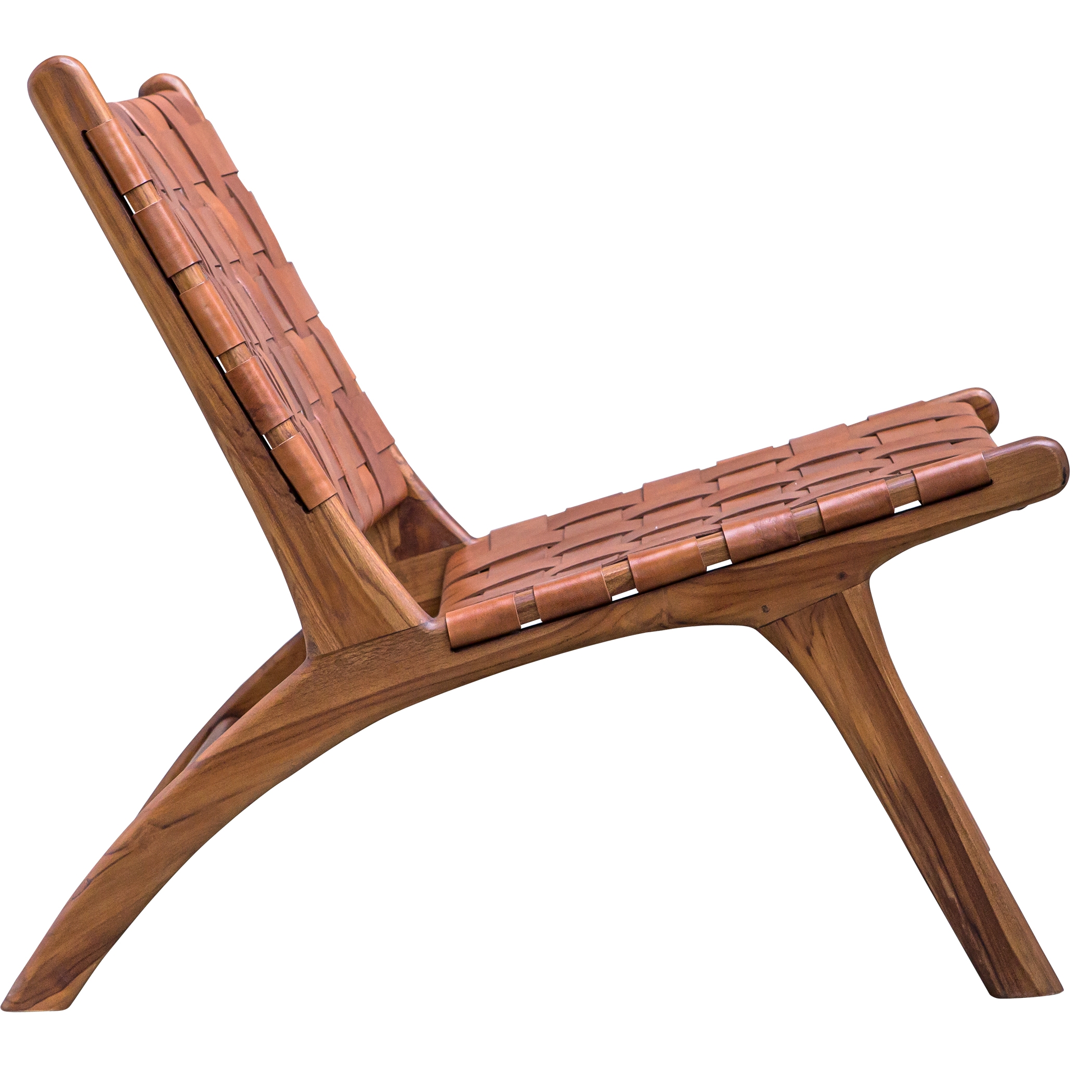 Plait Woven Leather Accent Chair - Image 2