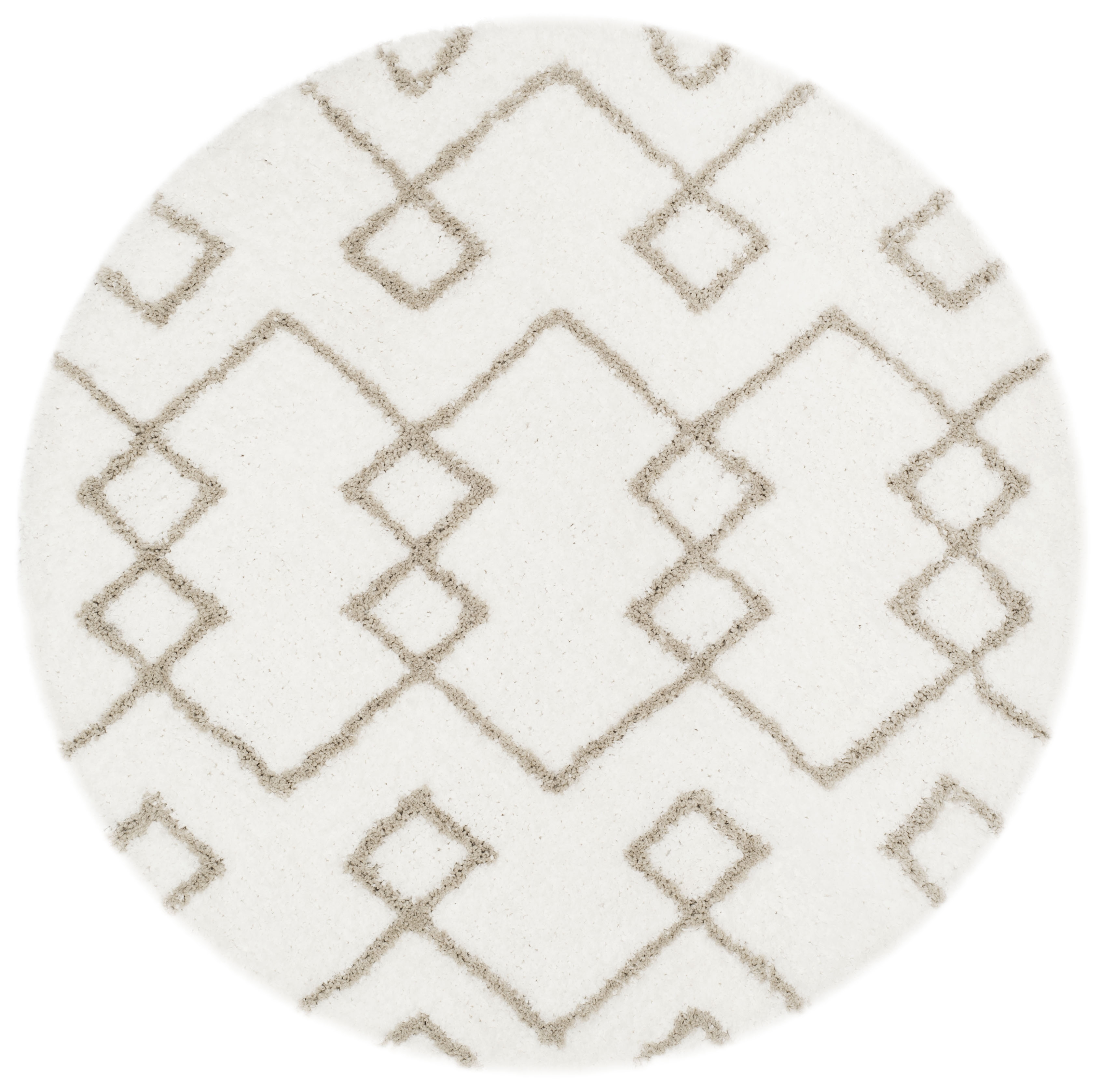 Arlo Home Hand Tufted Area Rug, SGT609A, Ivory/Silver,  5' X 5' Round - Image 0