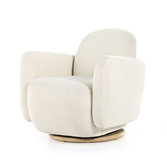 Enya Swivel Chair, Gibson White - Image 0