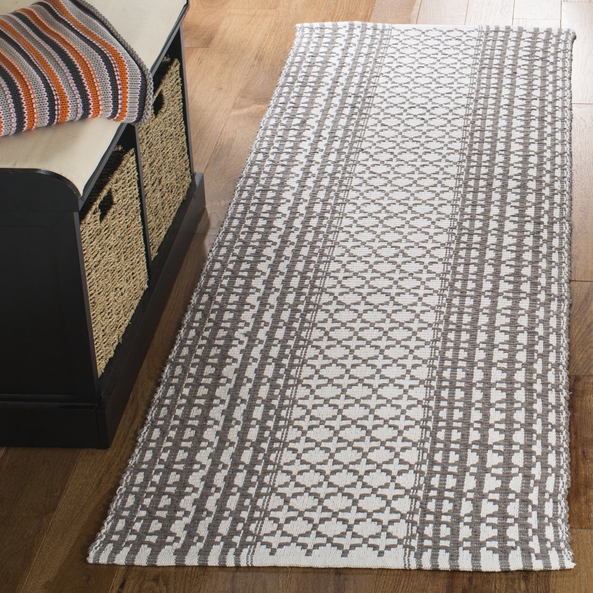 Arlo Home Hand Woven Area Rug, MTK617F, Grey/Ivory,  2' 3" X 7' - Image 1