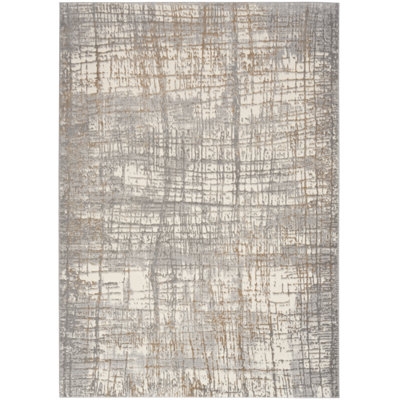 CK950-IVGRY Abstract Area Rug in Gray/Ivory - Image 0