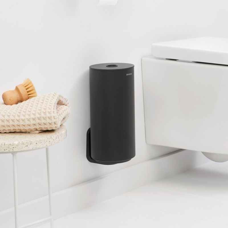 Brabantia Mindset Black Metal Toilet Paper Holder - Image 2