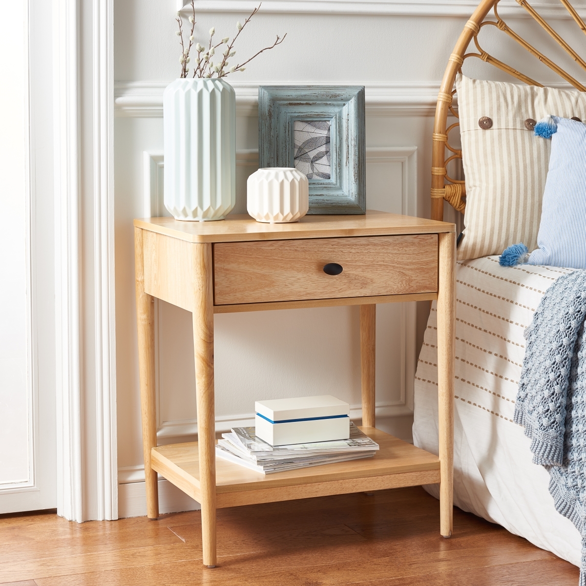 Boden 1 Drawer Nightstand - Natural - Safavieh - Image 1