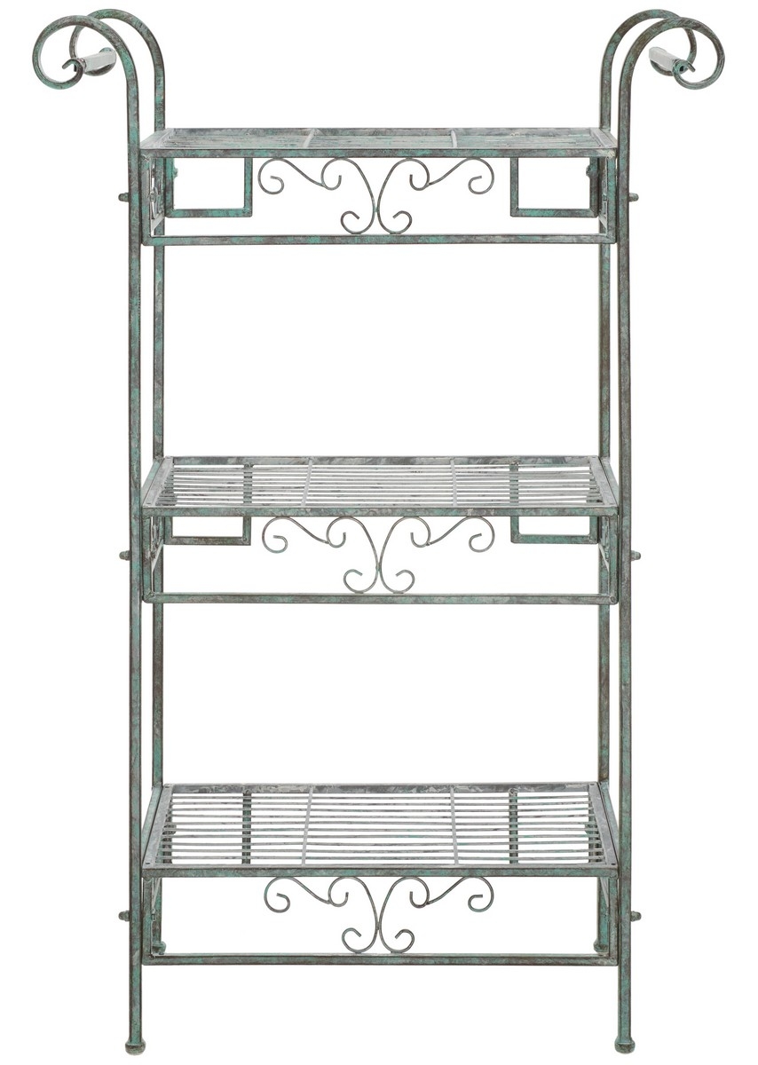 Noreen 3 Tier Shelf - Antique Dark Green - Safavieh - Image 0