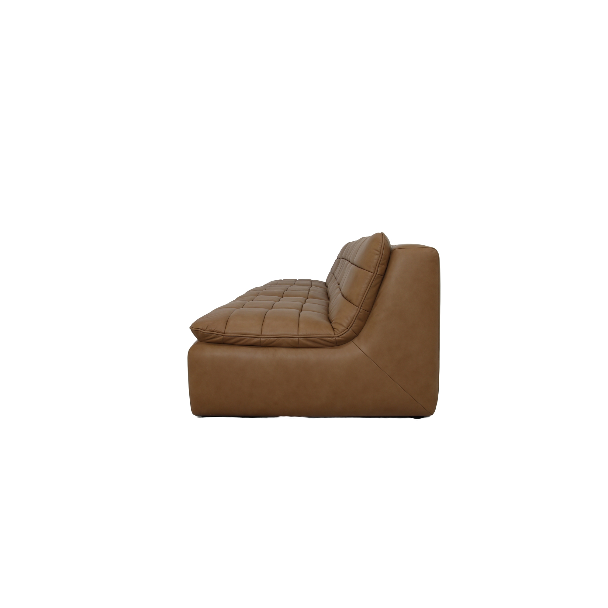 Lino Armless Modular Sofa Tan Leather - Image 2