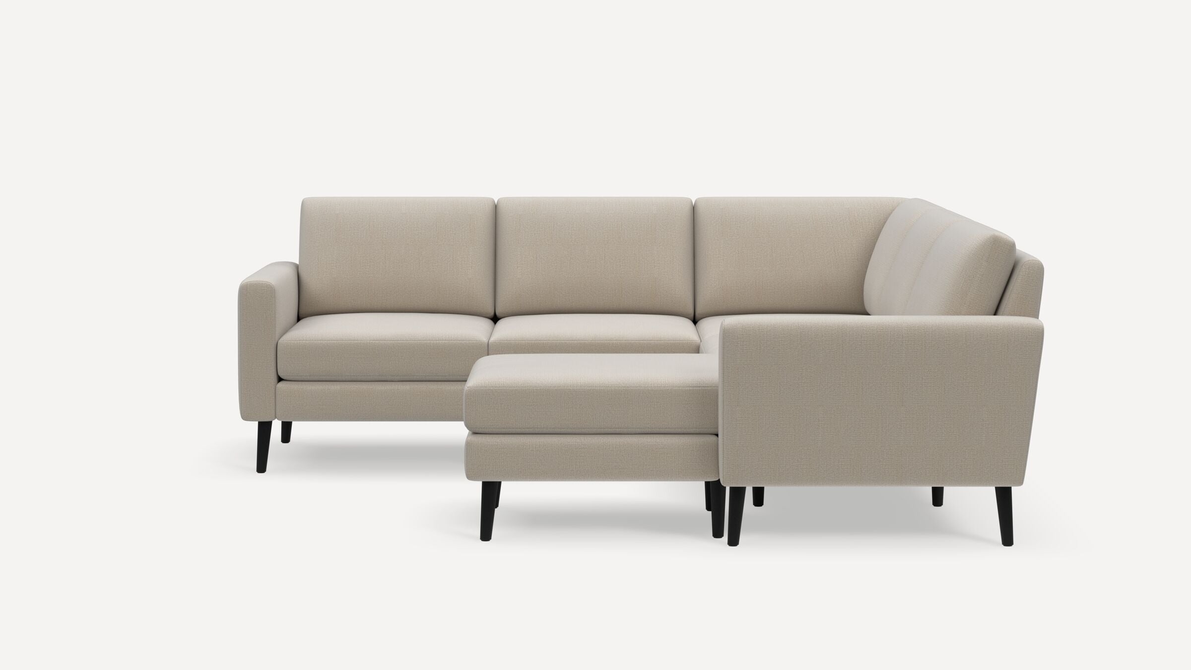 Nomad 5-Seat Corner Sectional with Chaise - Georgia Clay - Performance Chenille / Ebony - Wood / Block - Image 0