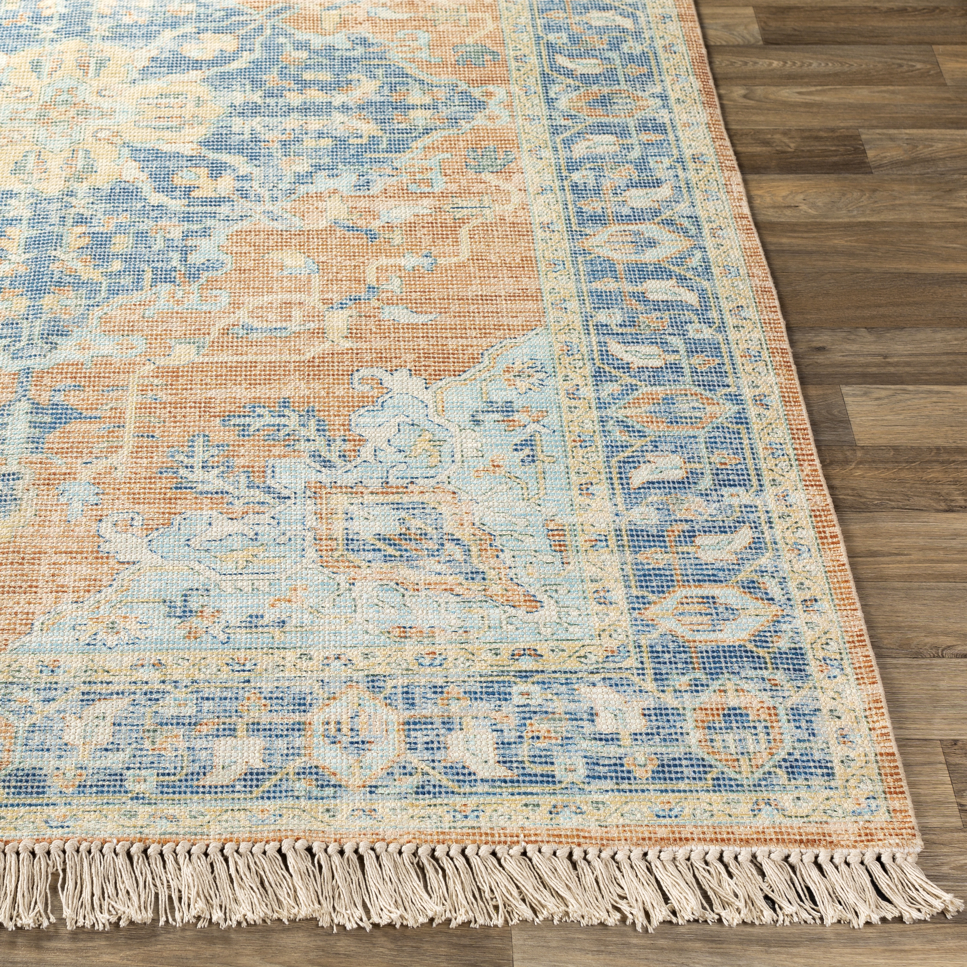 Zainab Blue Indoor 8'10" x 12' Handmade Rug - Image 2