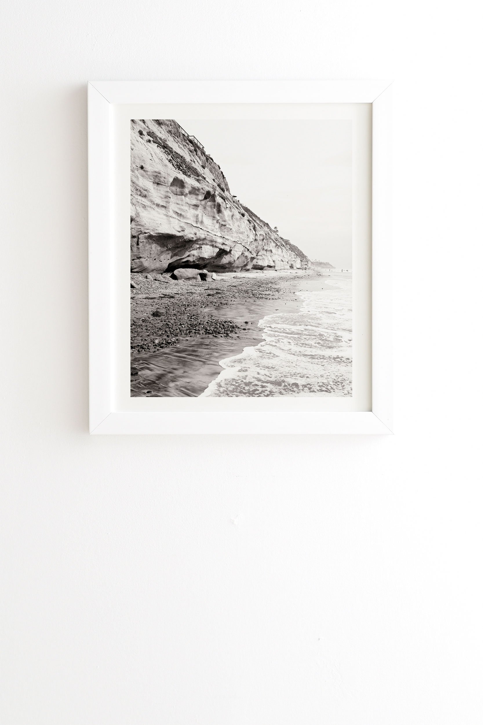 Bree Madden Stonesteps White Framed Wall Art - 20" x 20" - Image 0