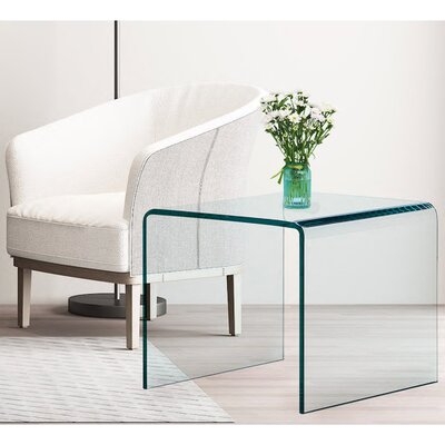 Gardas Glass Top Sled End Table - Image 0