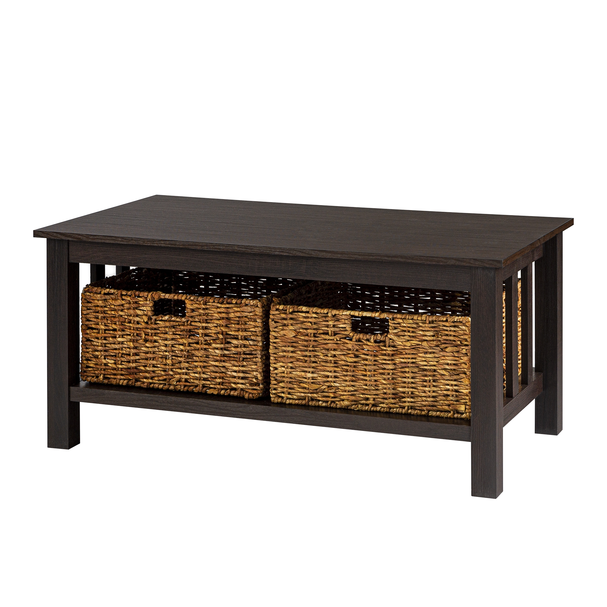 Mission Storage Coffee Table with Baskets - Espresso - Image 2