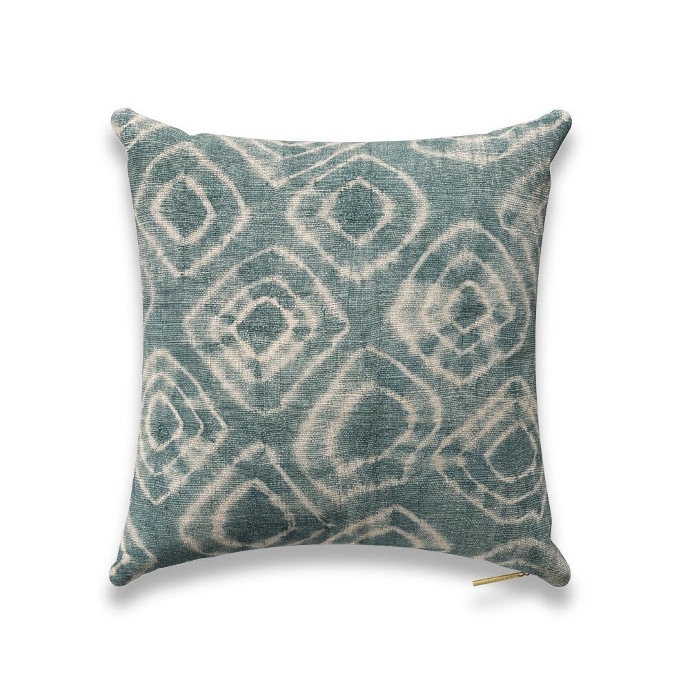 Storm Rock Kuba Cloth Pillow by St. Frank | Blue | 26" W x 16" H | Cotton/Linen - Image 1