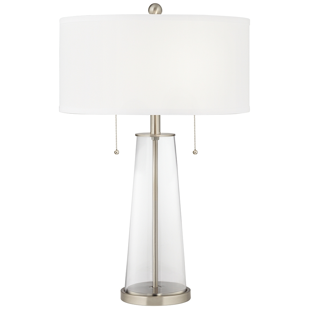 Color Plus Peggy 29 3/4" Clear Glass Fillable Table Lamp - Image 0