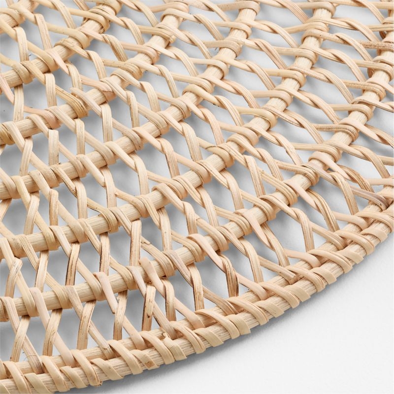 Radial Weave Natural Rattan Placemat - Image 4