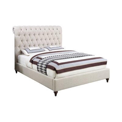 Hiro Button Tufted Upholstered Bed - Image 0