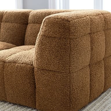 Baldwin Super Sectional Set, Brown, Teddy Bear Faux-Fur, QS In-Home - Image 2
