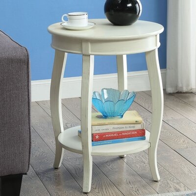 Aberta Side Table In Antique White - Image 0