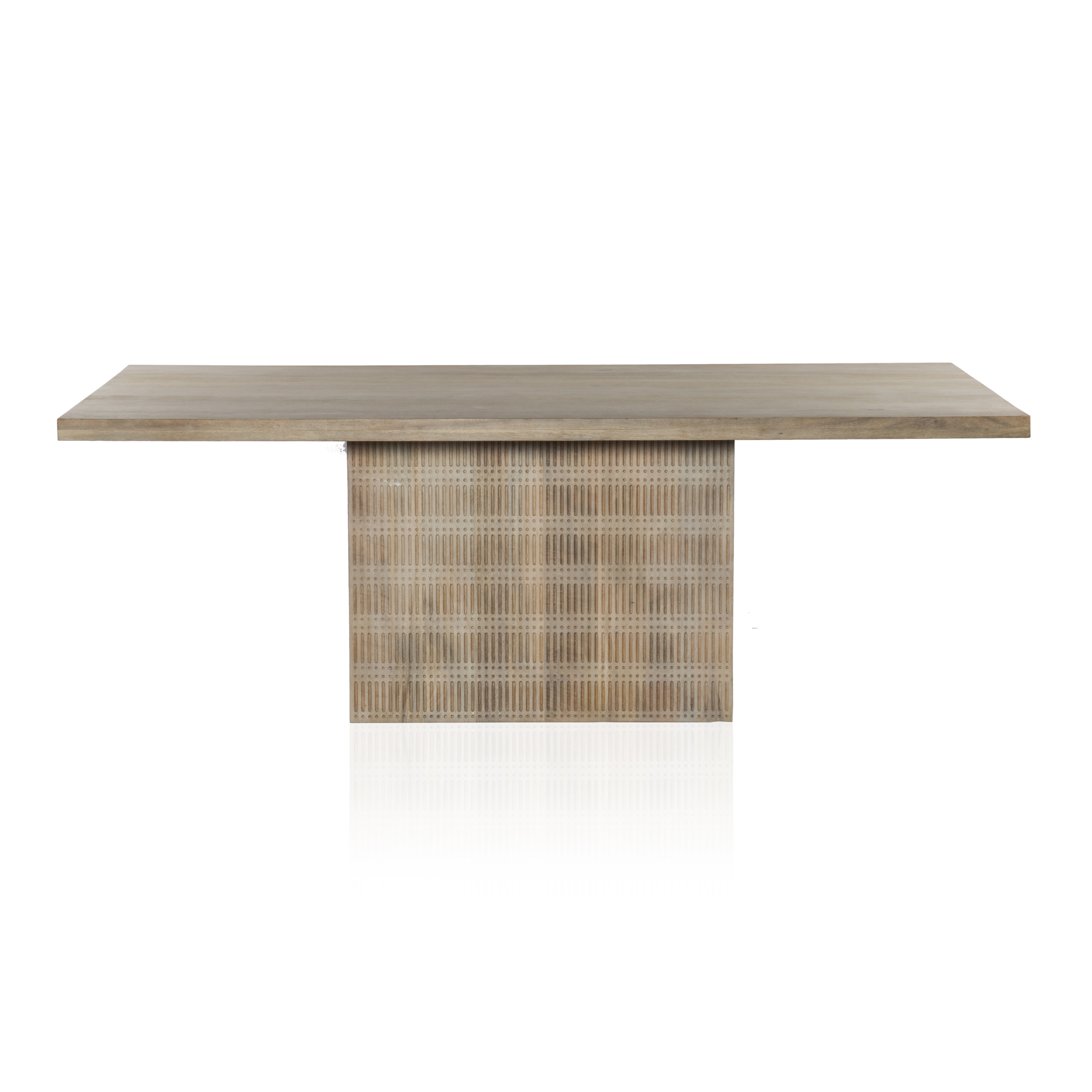 Kelby Dining Table 84"-Lght Wsh Crvd - Image 3