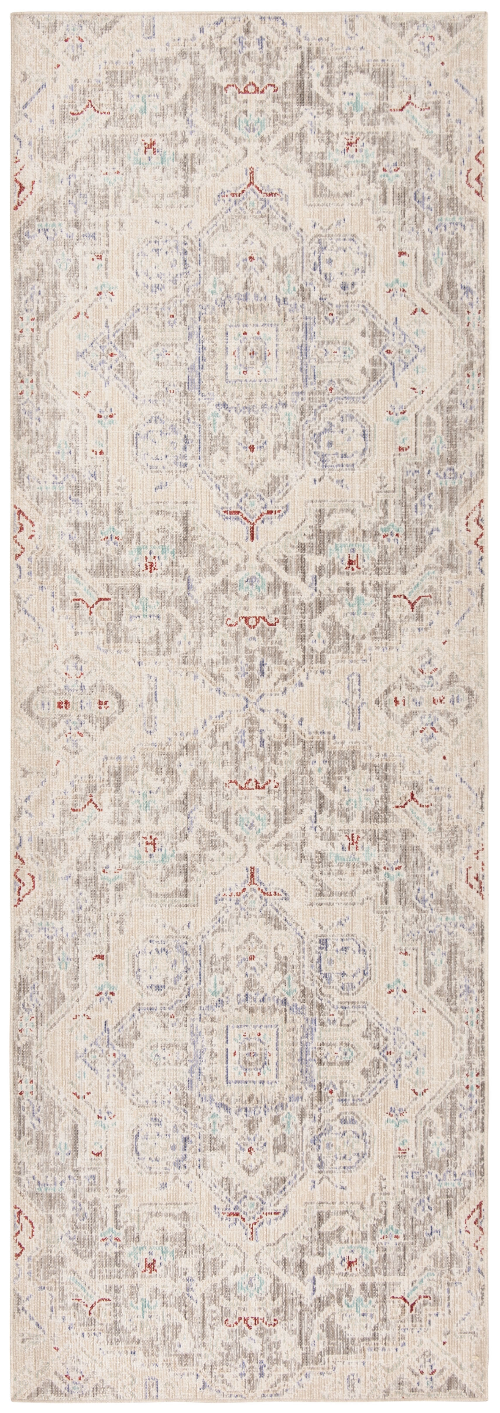 Arlo Home Woven Area Rug, WDS343G, Light Grey/Ivory,  3' X 10' - Image 0