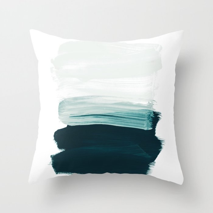 Brushstrokes 13 Throw Pillow by Iris Lehnhardt - Cover (16" x 16") With Pillow Insert - Outdoor Pillow - Image 0