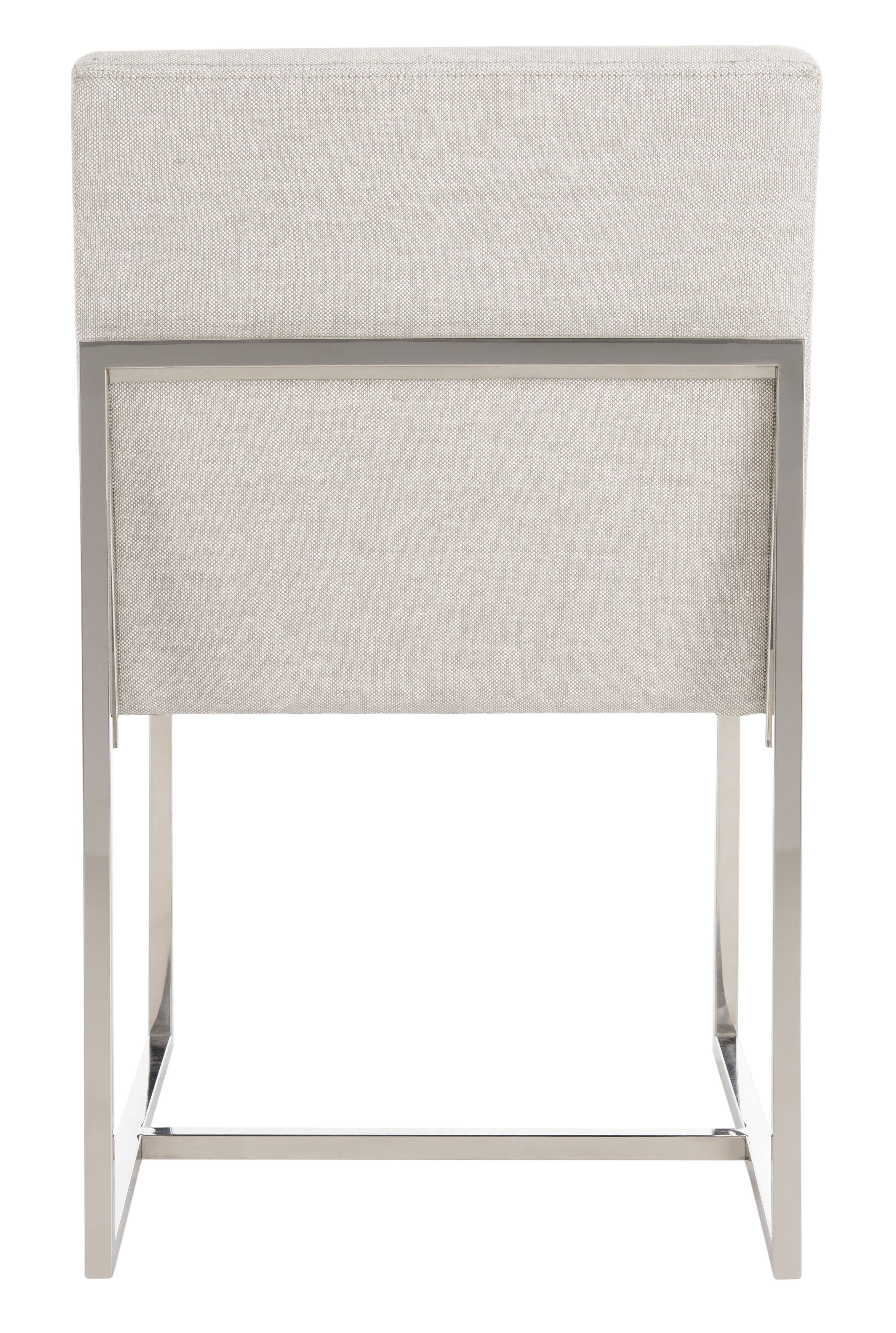 Lombardi Chrome Side Chair - Grey / White - Arlo Home - Image 3