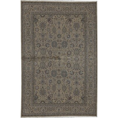 One-of-a-Kind Hand-Knotted Beige 6'2" x 9'2" Wool Area Rug - Image 0
