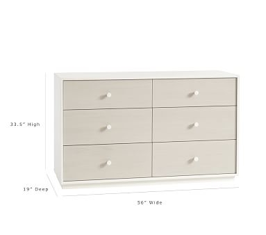 Milo Extra-Wide Dresser, Simply White/Pebble, In-Home Delivery - Image 4