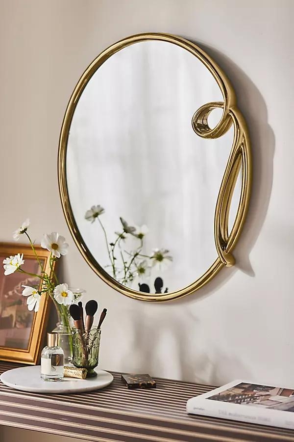 Sade Metal Loop Oval Wall Mirror - Image 0