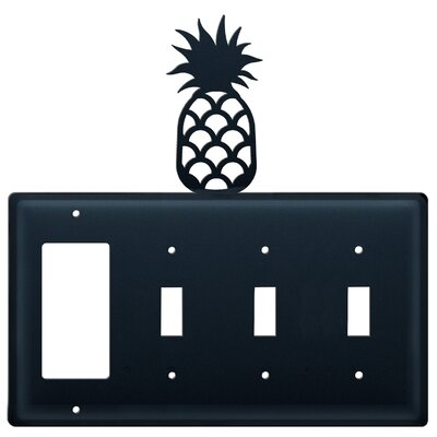 Pineapple 4-Gang Toggle Light Switch / Rocker Combination Wall Plate - Image 0
