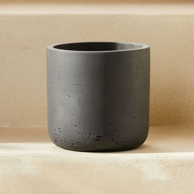 Seminyak Black Cement Indoor/Outdoor Planter Mini - Image 0