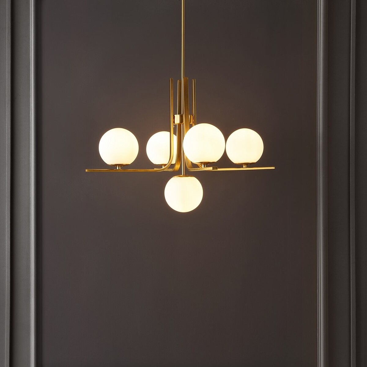 Lenore 5 Lt 29.75" Chandelier - Gold - Safavieh - Image 1