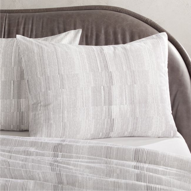 Karson Organic Cotton Sateen Stripe Standard Shams Set of 2 - Image 0
