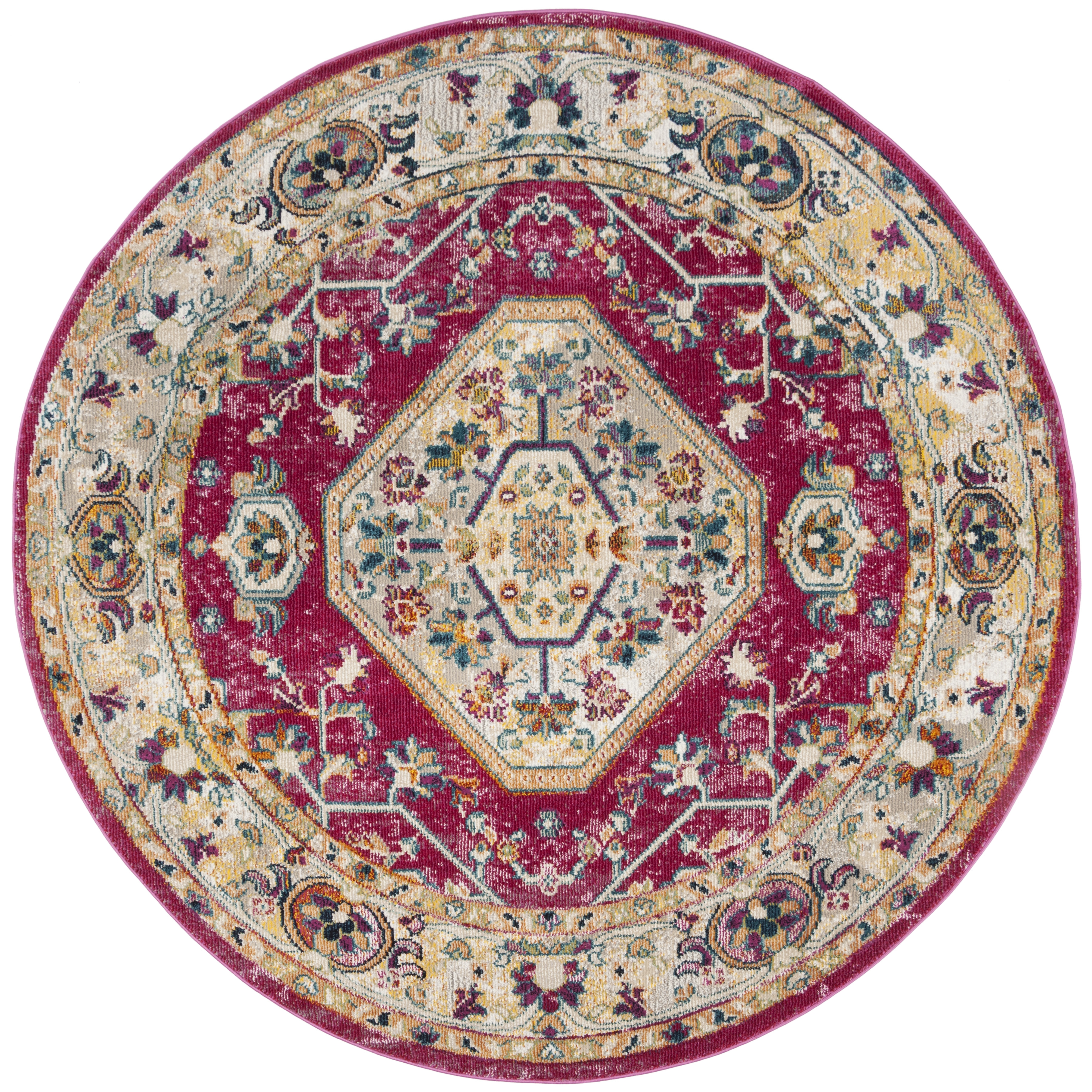 Arlo Home Woven Area Rug, SVH684N, Violet/Violet,  7' X 7' Round - Image 0