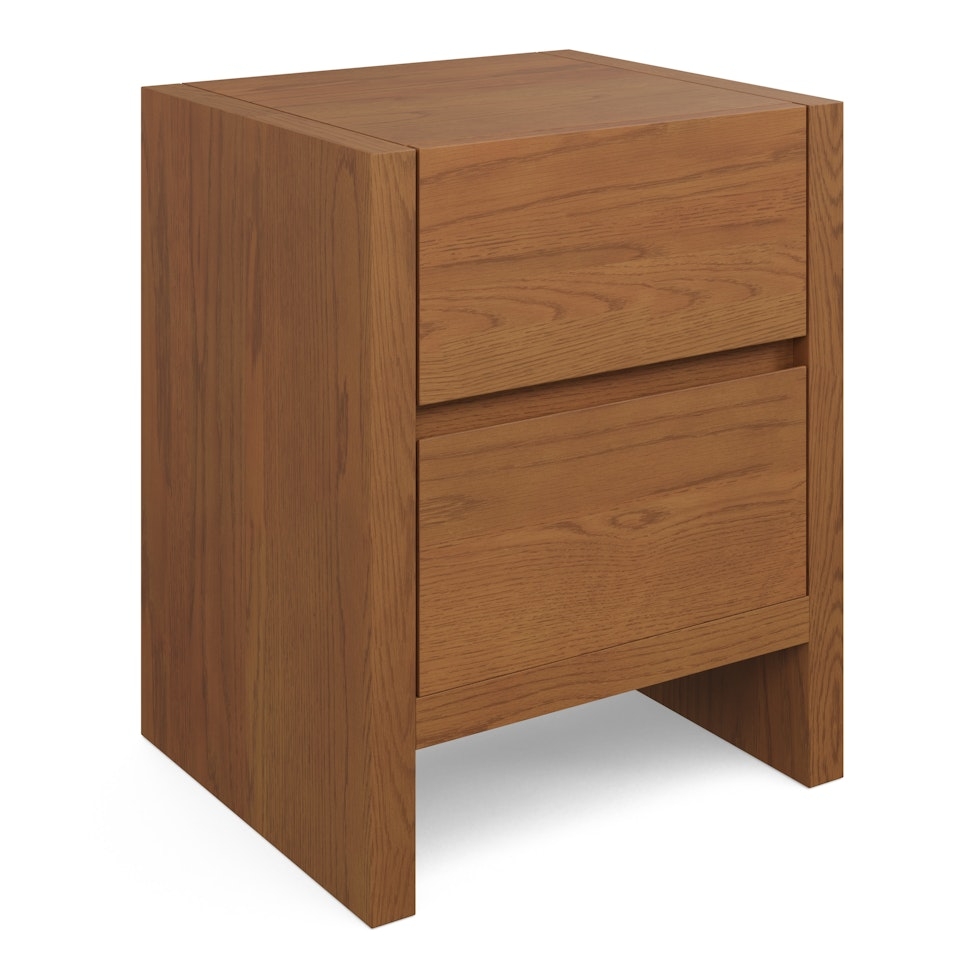 Leif 2-Drawer Nightstand - Smoked Oak - Image 0