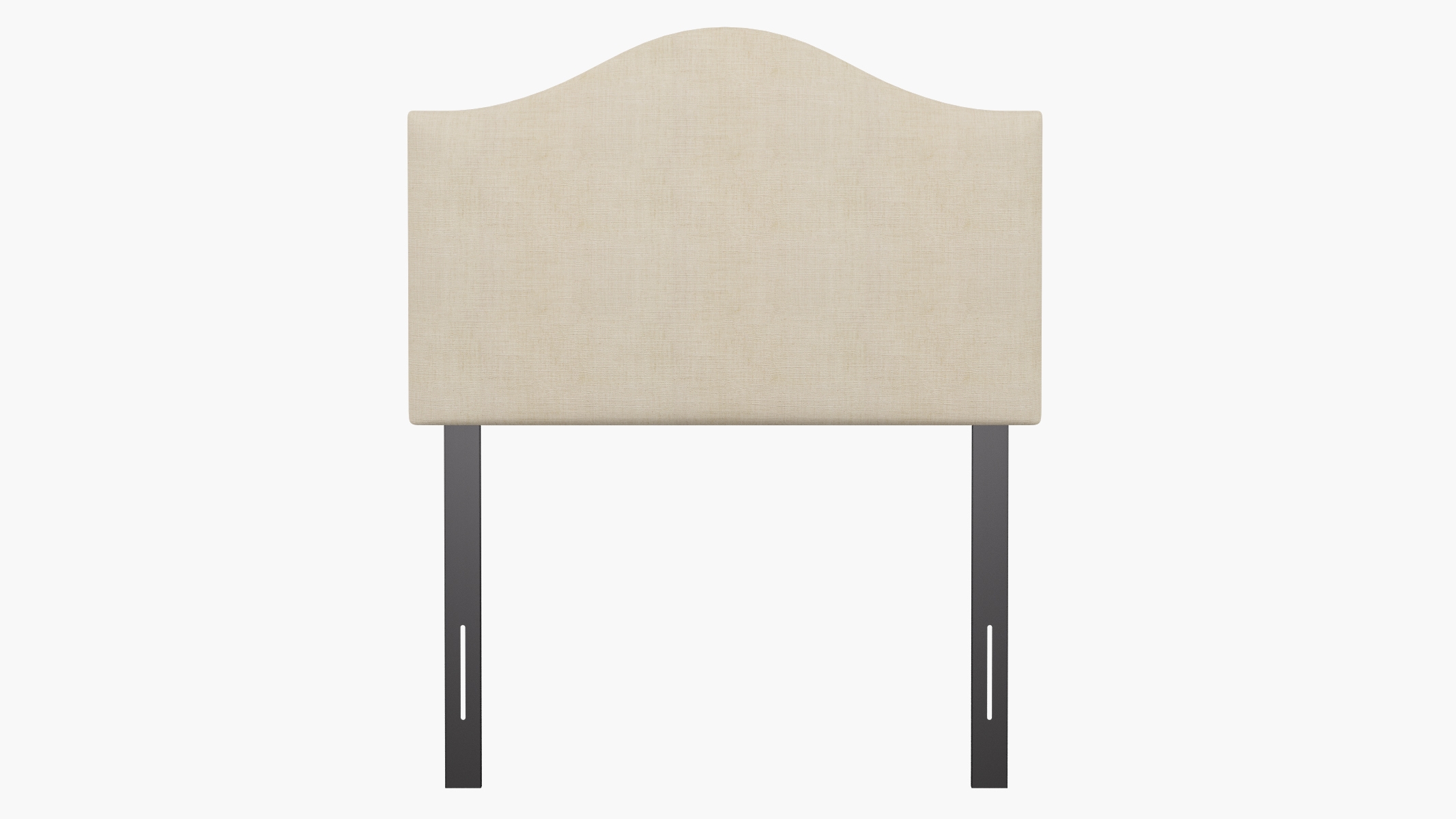 Camelback Headboard, Talc Everyday Linen, Twin - Image 1