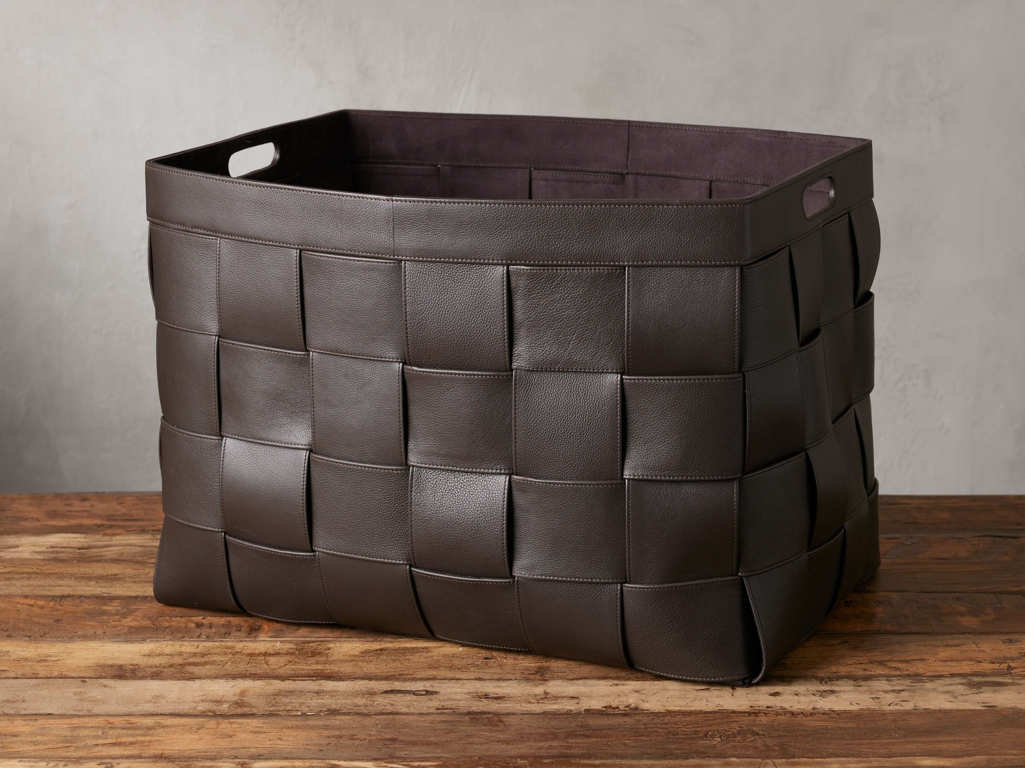 Picard Basket in Leather Brown  Rectangle - Image 0