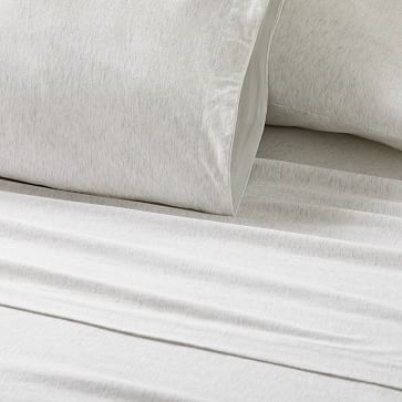 Jersey Sheet Set, Standard Pillowcase Set, Charcoal - Image 3