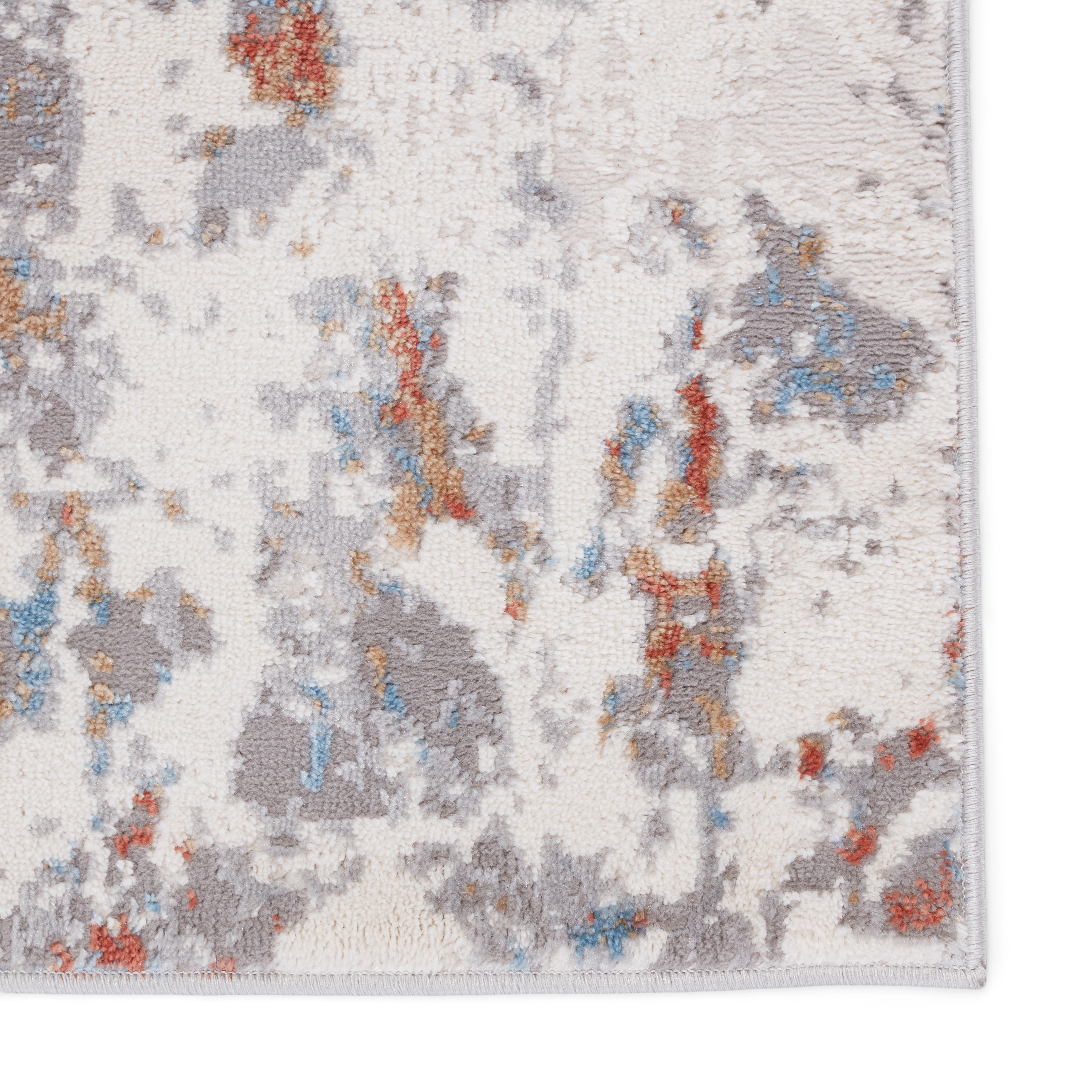 Vibe by Tocarra Abstract Gray/ Red Area Rug (5'X8') - Image 3