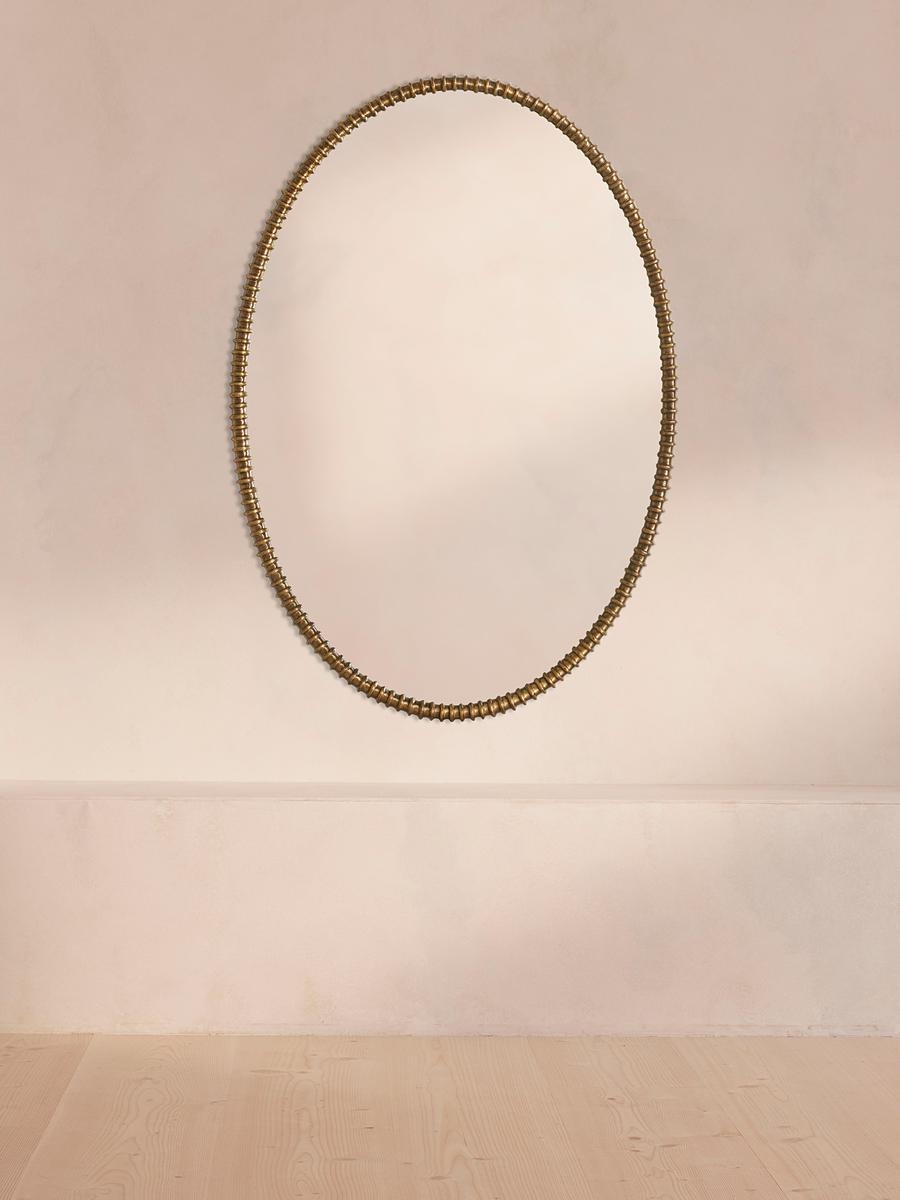 Nel Wall Mirror, Antique Brass - Image 0
