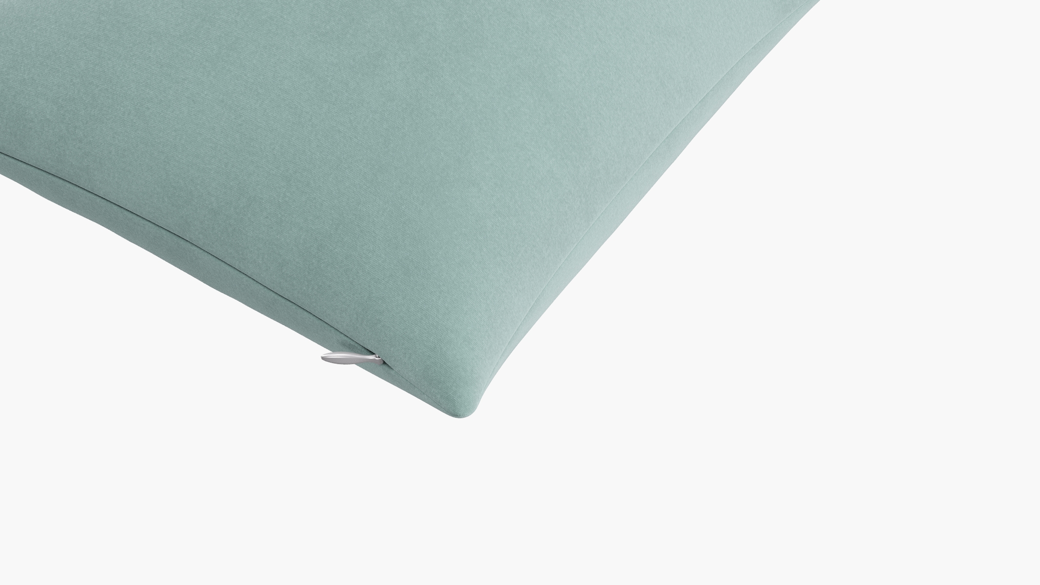 Throw Pillow 16", Aqua Classic Velvet, 16" x 16" - Image 1