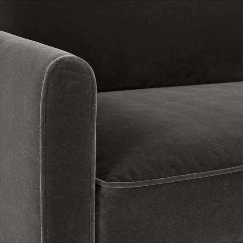 Malea Charcoal Grey Performance Fabric Left-Arm Chair - Image 5