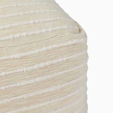 Soft Corded Pouf, Natural, 22"x22"x13" - Image 1